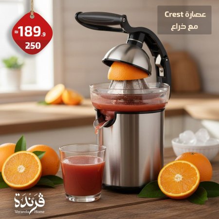 عصارة كهربائية ستانلس ستيل مع مقبض